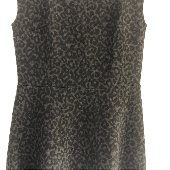 LOFT Black Animal Print Dress NWOT - Picture 4 of 11